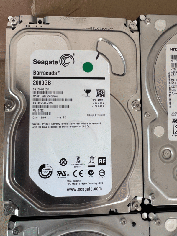 2TB 3.5" SATA Hard Drive HDD - Image 3