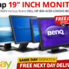 Cheap 19" INCH MONITOR LCD VGA SCREEN Various Brand DELL HP IBM ACER LG CCTV PC