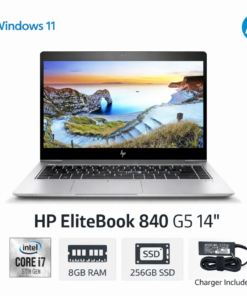 HP EliteBook 840 G5 14"  i7 8th Gen 8GB RAM 256GB SSD Win 11 Laptop | Webcam
