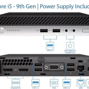 HP ProDesk 400/600 G5 Mini i5 9th Gen 16GB RAM 256GB NVMe SSD Win 11 Pro | Wifi