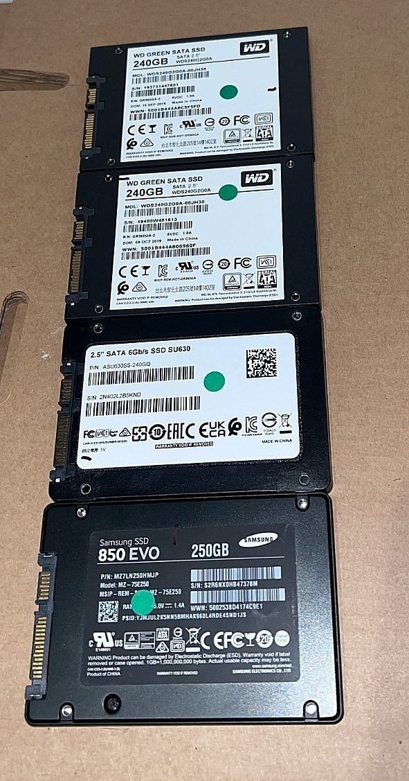 10x Various Brands 240GB SSD Job Lot 2.5 SATA Solid State Drive Bulk All Tested - Image 3