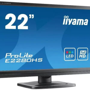 IIyama prolite E2280WSD 22" LED Monitor with HDMI speakers + Power Cable