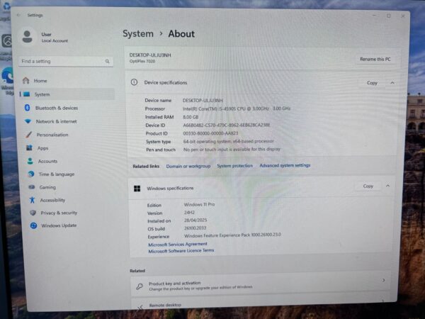 Dell Optiplex 7020 MT Intel Core i5 8GB RAM 120GB SSD + 1TB HDD Win11 Pro - Wifi - Image 3