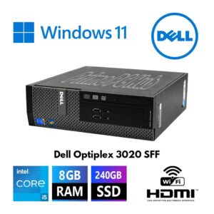 Dell Optiplex 3020 PC SFF Computer Intel i5 CPU 8GB Ram 240GB SSD Win 11 | WiFi