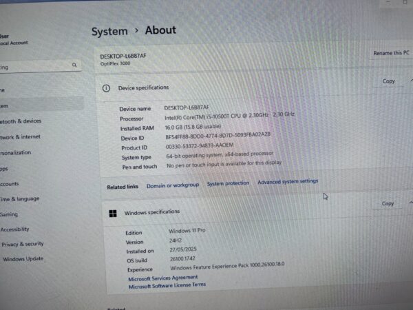 Dell Optiplex 3080 Micro Pro i5-10500T 128GB SSD + 500GB HDD 16GB RAM Win 11 Pro - Image 4