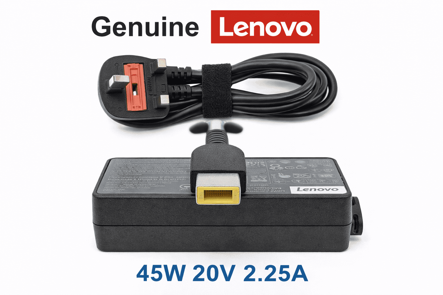 GENUINE-LENOVO-LAPTOP-CHARGER-RECTANGLE-TIP-20V-225A-45W-WITH-POWER-LEAD-406502757954