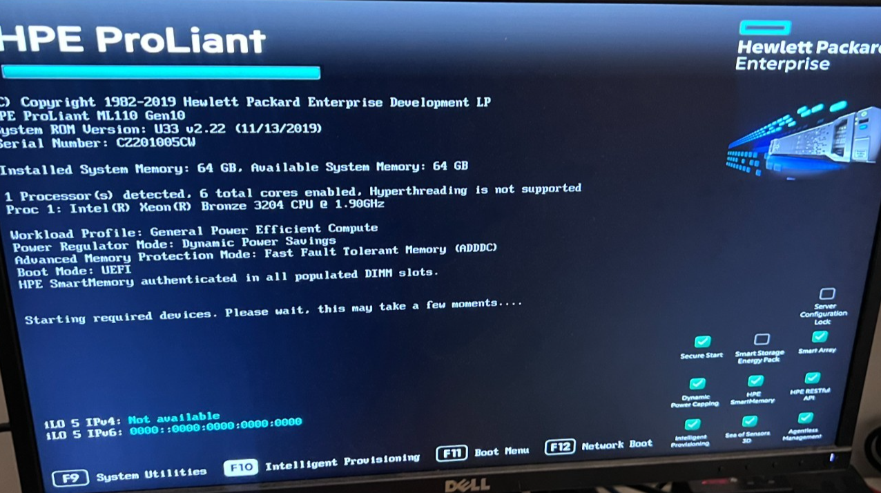 HPE ProLiant ML110 Gen10 P03684‑425 Server Intel Xeon Bronze 3204 64GB 4TB HDD - Image 9