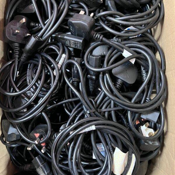 ** JOB LOT ** 50 x Power Mains PC Kettle Cable Lead 3 Pin IEC C13 TV's. USED