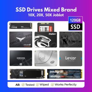 5 - 100X 120GB 2.5” SATA SSD Solid State Drives Bulk Job Lot Laptop PC