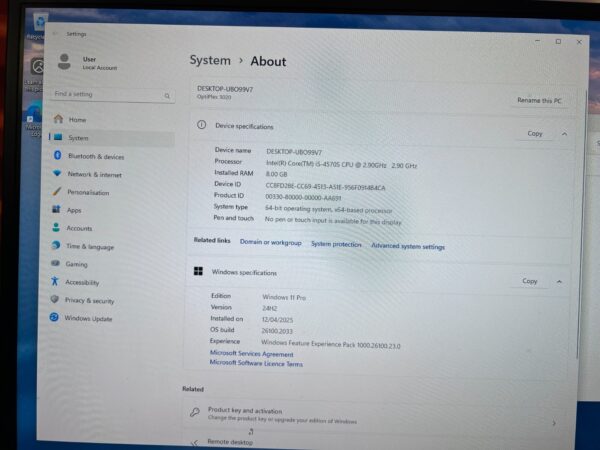 Dell Optiplex 3020 MT Intel Core i5 120GB SSD +  500GB HDD Win 11 Pro | Wifi - Image 3