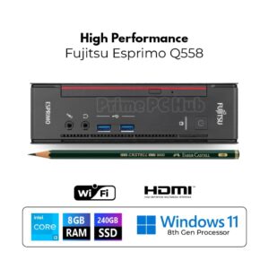 Fujitsu ESPRIMO Q558 Windows 11 Pro Mini PC Intel i3 8gen 8GB RAM 240GB SSD WiFi