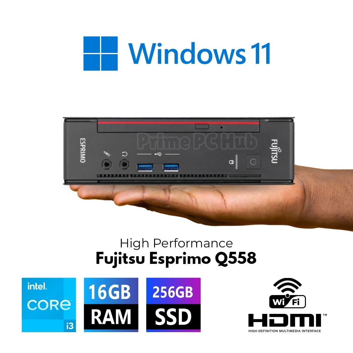 High Performance Fujitsu Esprimo Core i3 8th Gen 16GB RAM 256GB SSD Win 11P WiFi - Image 3