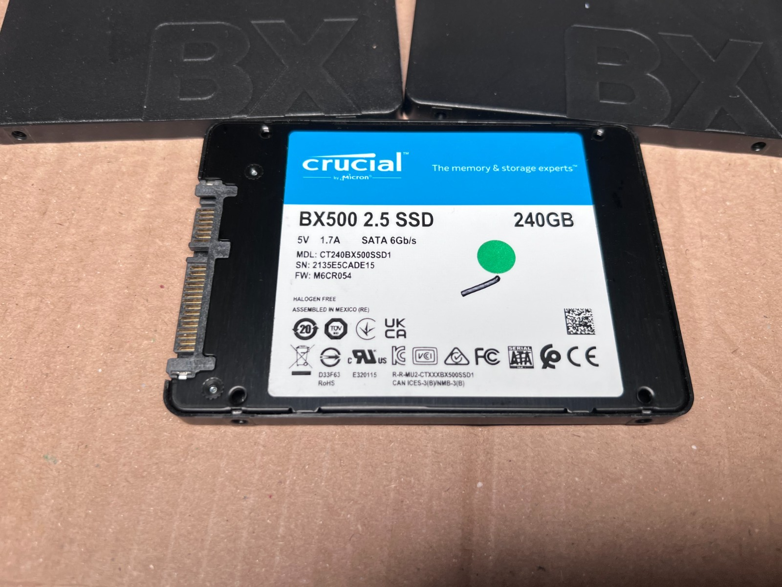 Job Lot 5 X Crucial BX500 240GB SSD SATA 2.5" Model CT240BX500SSD1 - Image 4
