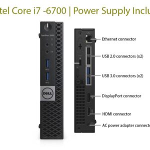 Dell OptiPlex 3040 Micro PC Core i7 6th Gen 16GB RAM 240GB SSD Win 11 Pro | Wifi