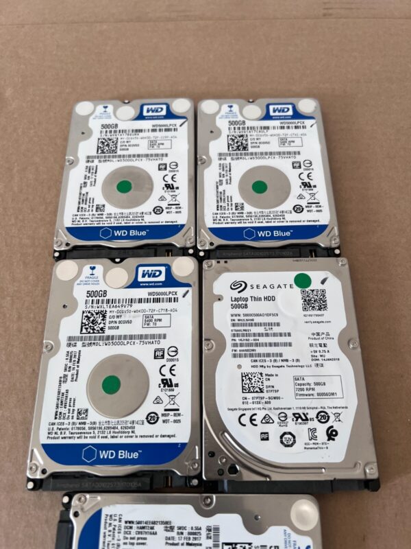JOB LOT  5x 500GB - 2.5" Internal Hard Drive for Laptop - Various makes Seagate - Image 4