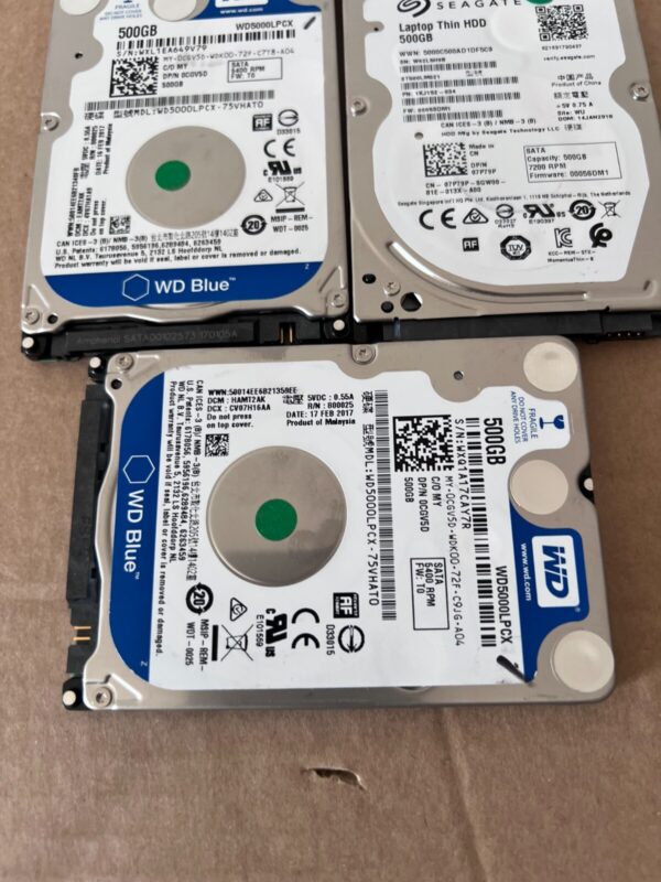 JOB LOT  5x 500GB - 2.5" Internal Hard Drive for Laptop - Various makes Seagate - Image 6