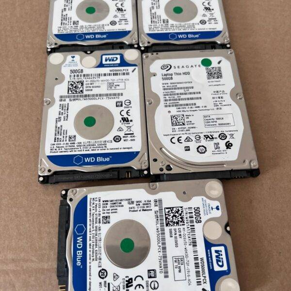 JOB LOT  5x 500GB - 2.5" Internal Hard Drive for Laptop - Various makes Seagate