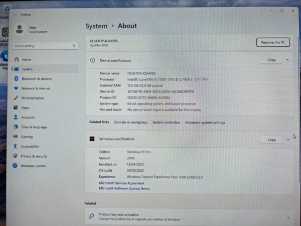 Dell OptiPlex 3050 Micro Core i5-7500T 16GB RAM 256GB SSD Win 11 -Built-in  Wifi - Image 4