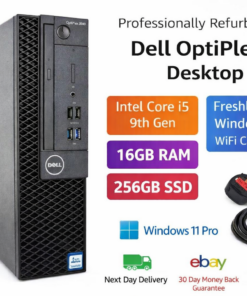 Dell OptiPlex 3070 Desktop PC Core i5 9th Gen 8GB RAM 256GB SSD, Win 11P | WiFi