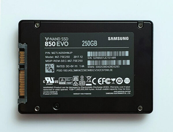 Samsung 850 EVO 250GB SSD MZ-75E250 2.5" SATA III 7mm Solid State Drive - Image 3