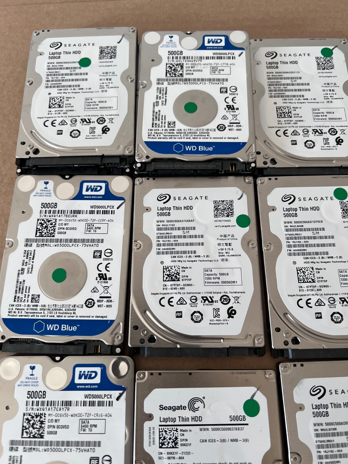 JOB LOT 190x 500GB - 2.5" Internal Hard Drive for Laptop - Various makes Seagate - Image 6