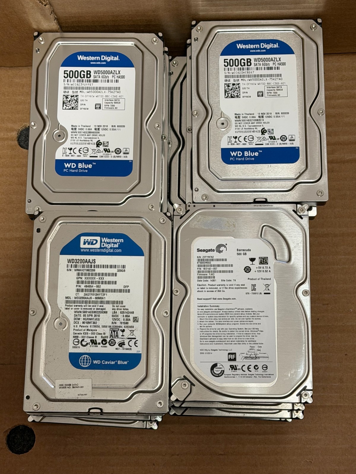 10X Job Lot of PC Mixed Brand Hard Drive 500GB SATA 3.5" HDD PC Hard Drive - Image 4