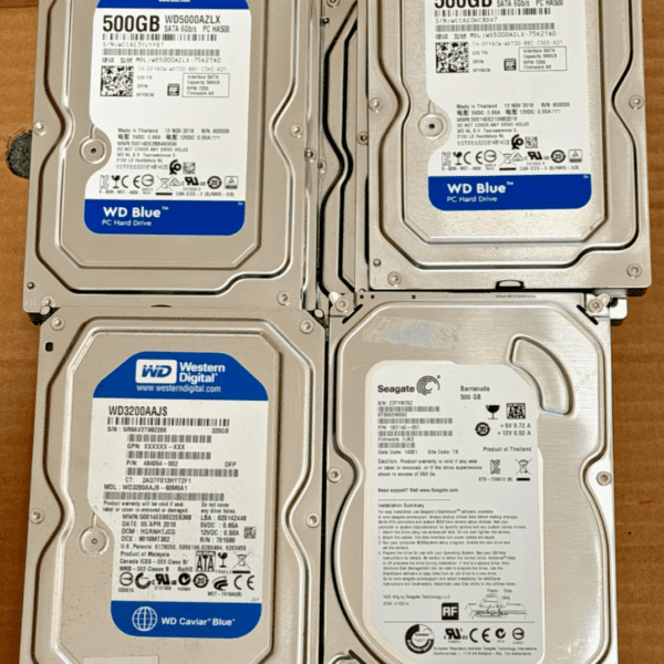 10X Job Lot of PC Mixed Brand Hard Drive 500GB SATA 3.5" HDD PC Hard Drive