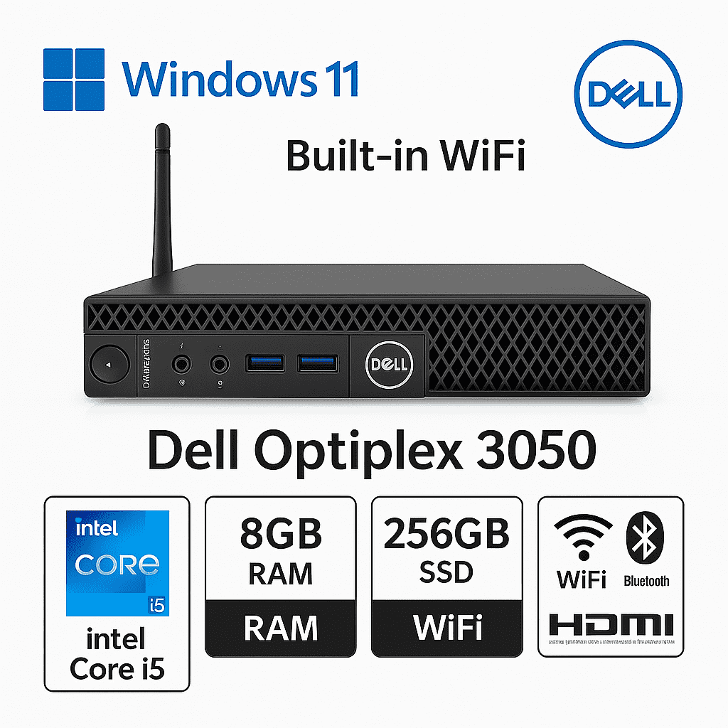 Dell-OptiPlex-3050-Micro-Core-i5-7th-Gen-8GB-RAM-256GB-SSD-Win-11-WiFi-HDMI-406459538399