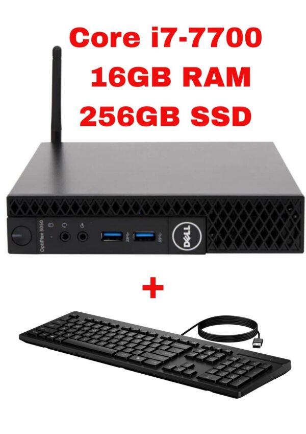 Dell Optiplex 3050 Mini PC Core i7-7th gen 16GB RAM 256GB SSD Win 11P | Wifi